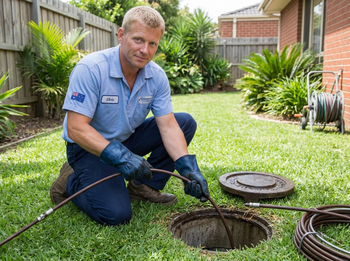 Chris performing sewer drain clearing in Sydney